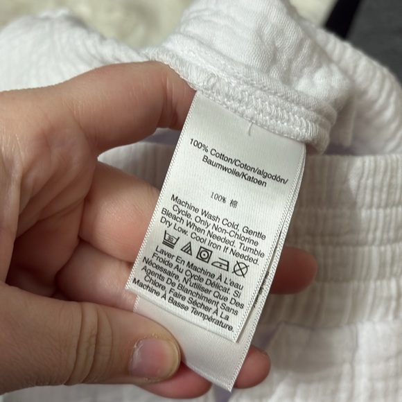 NWT DKNY White Gauze Pull On Shorts Size S 100% Cotton - Picture 10 of 11